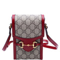 Gucci 625615 Horsebit 1955 GG Supreme Mini Bag Red