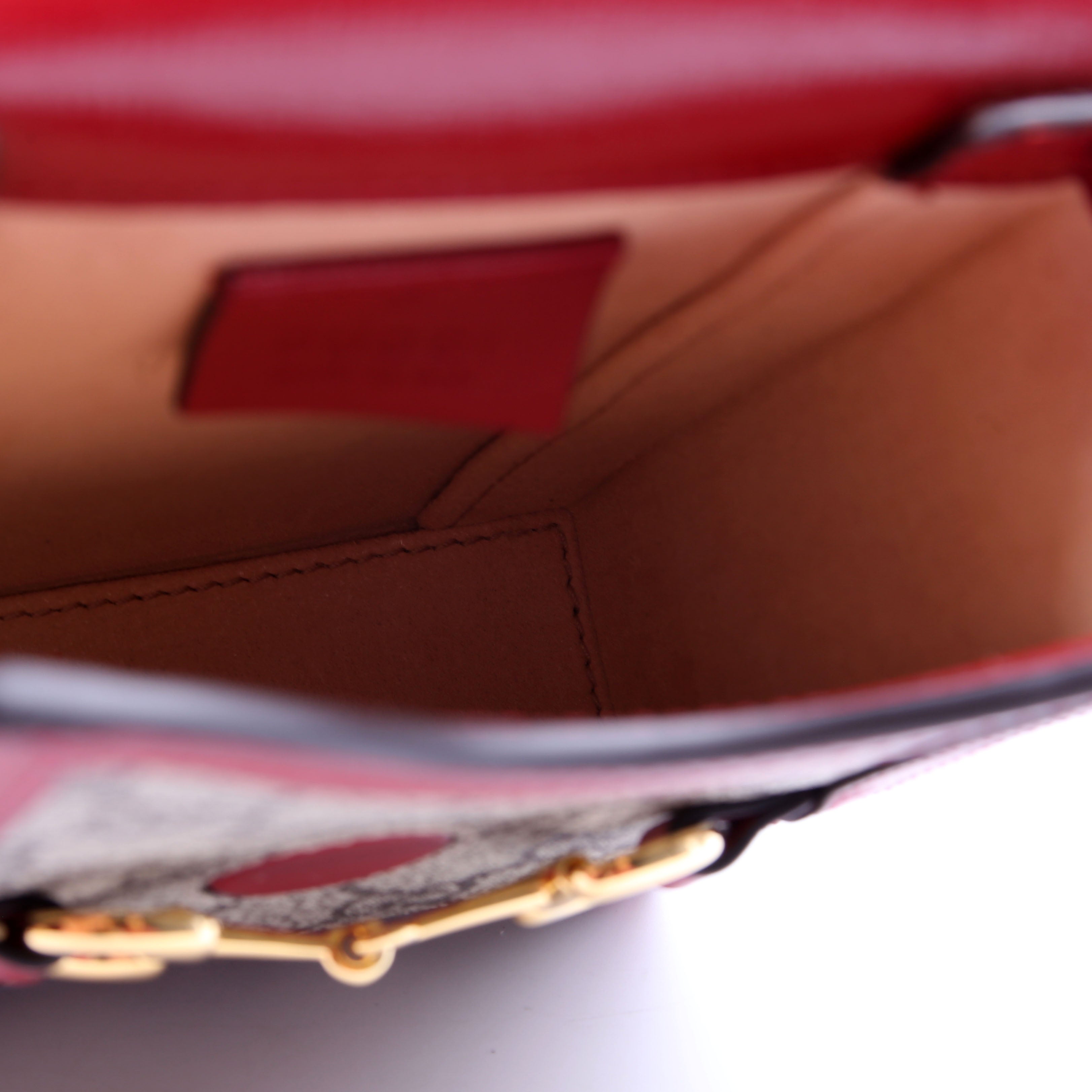 Gucci 625615 Horsebit 1955 GG Supreme Mini Bag Red