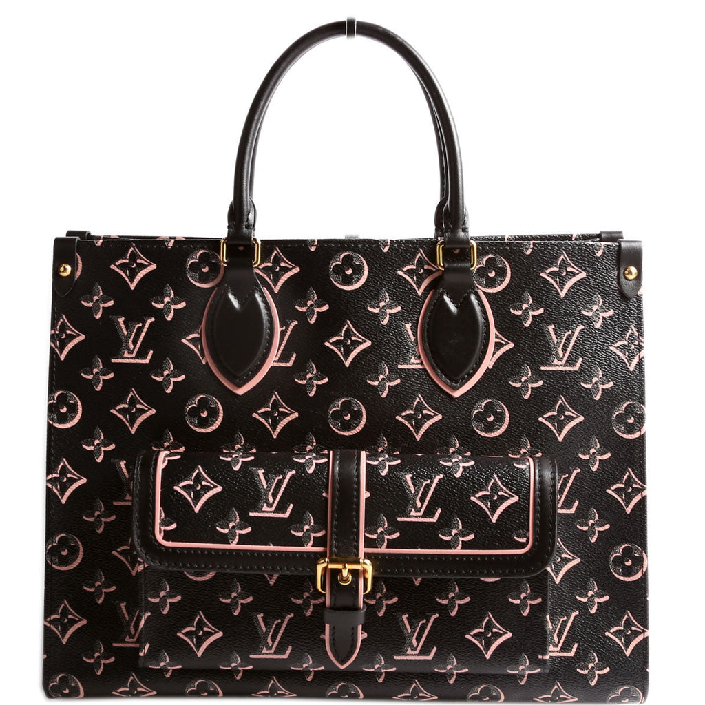 Onthego MM Fall For You Monogram Black/Pink