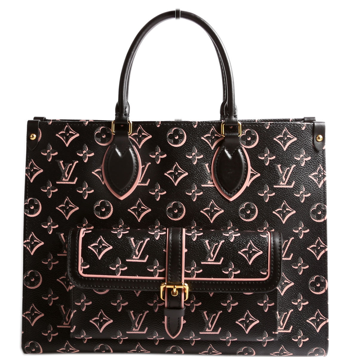 Onthego MM Fall For You Monogram Black/Pink