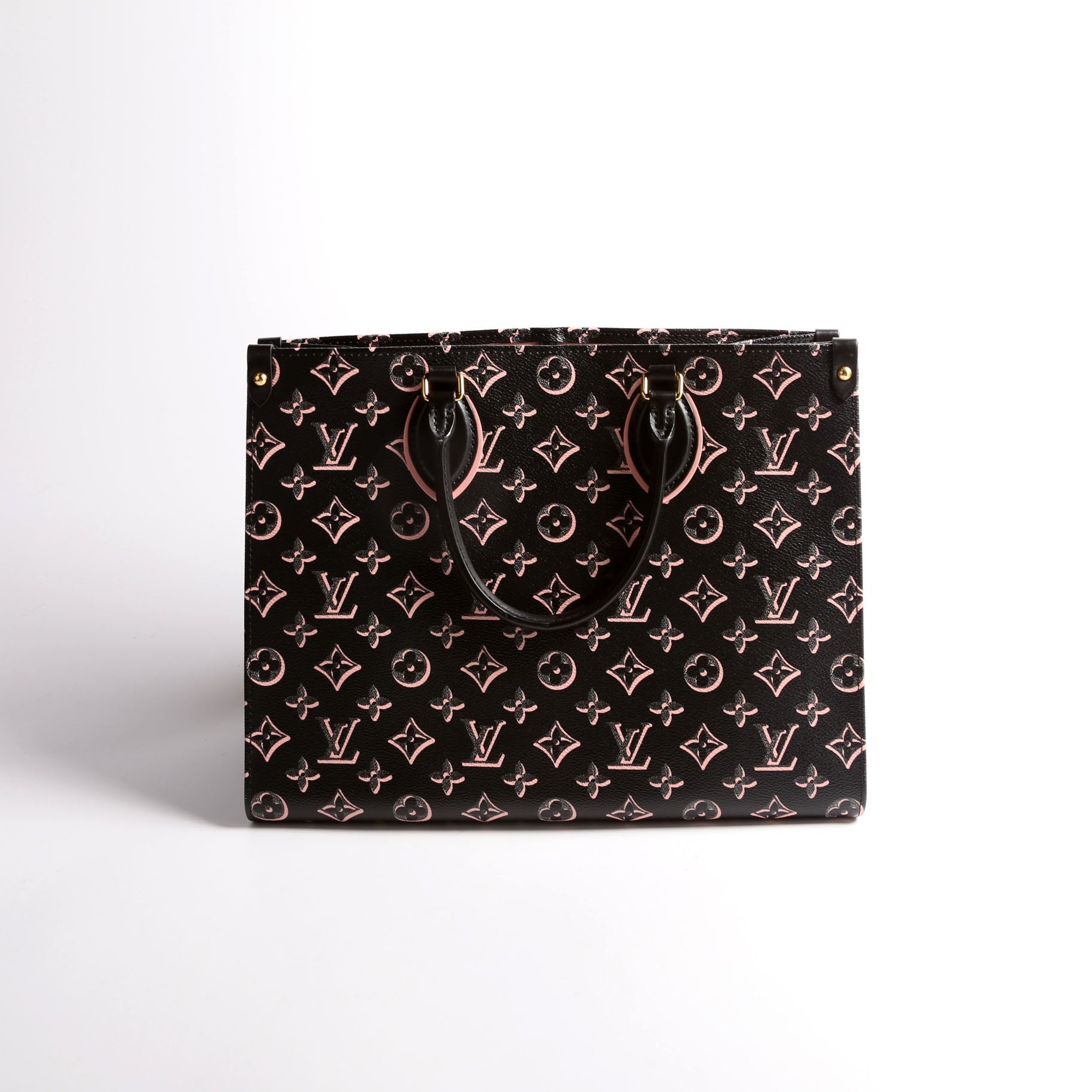 Onthego MM Fall For You Monogram Black/Pink