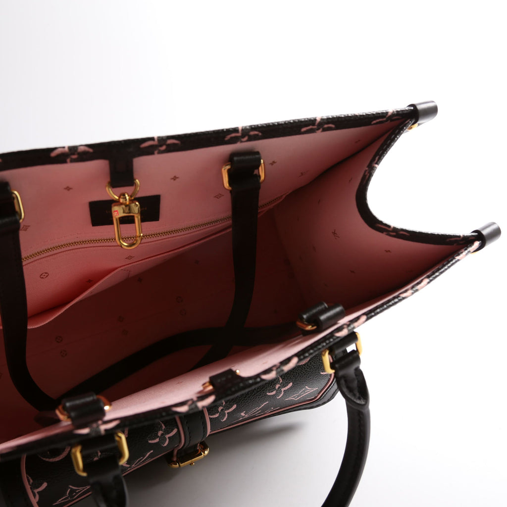 Onthego MM Fall For You Monogram Black/Pink