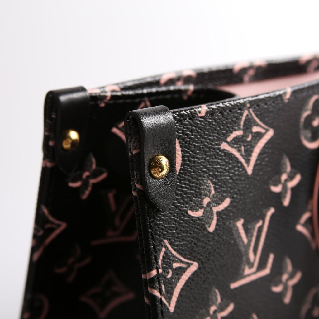 Onthego MM Fall For You Monogram Black/Pink