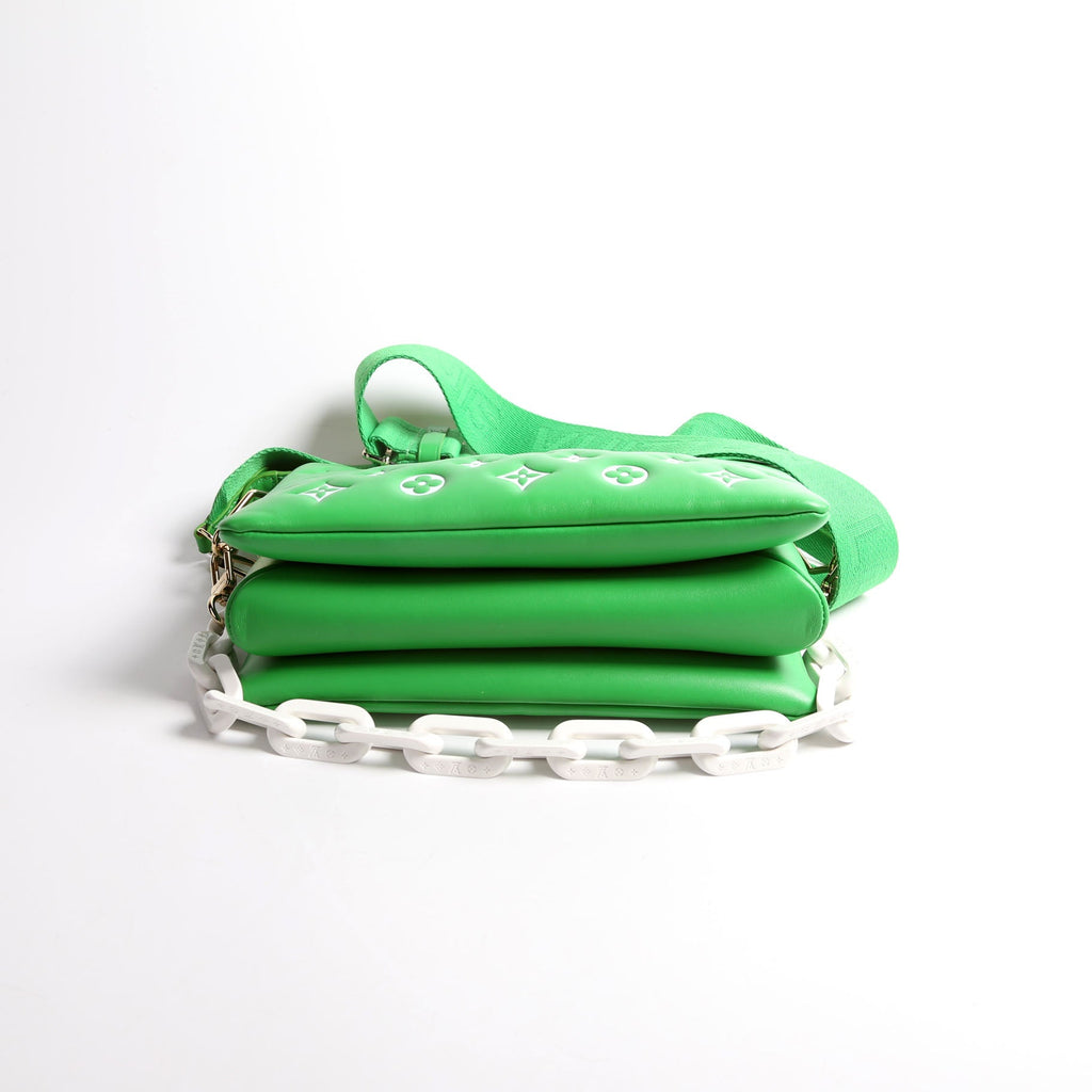 Coussin PM LV Match Lambskin Monogram Green/White