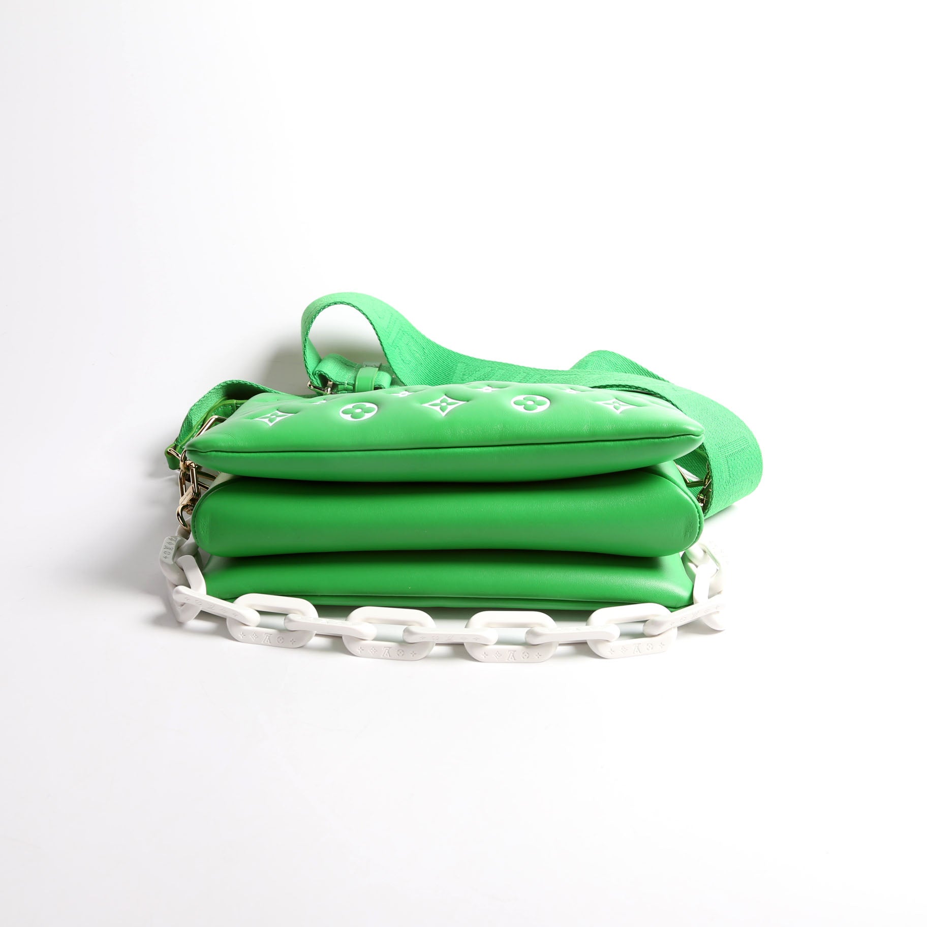 Coussin PM LV Match Lambskin Monogram Green/White