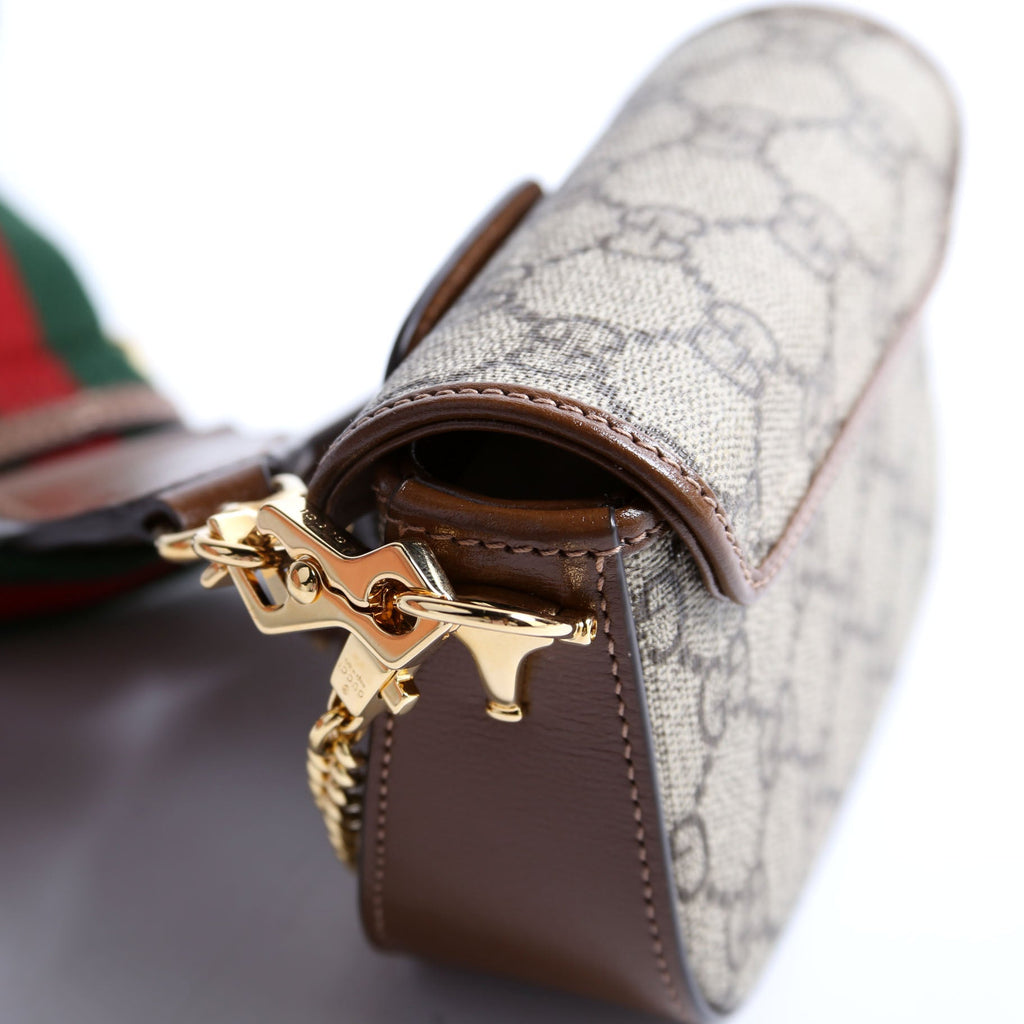 699760 Horsebit 1955 GG Supreme Wallet On Strap Brown