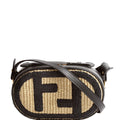 Raffia O'Lock mini Camera Case Black/Brown