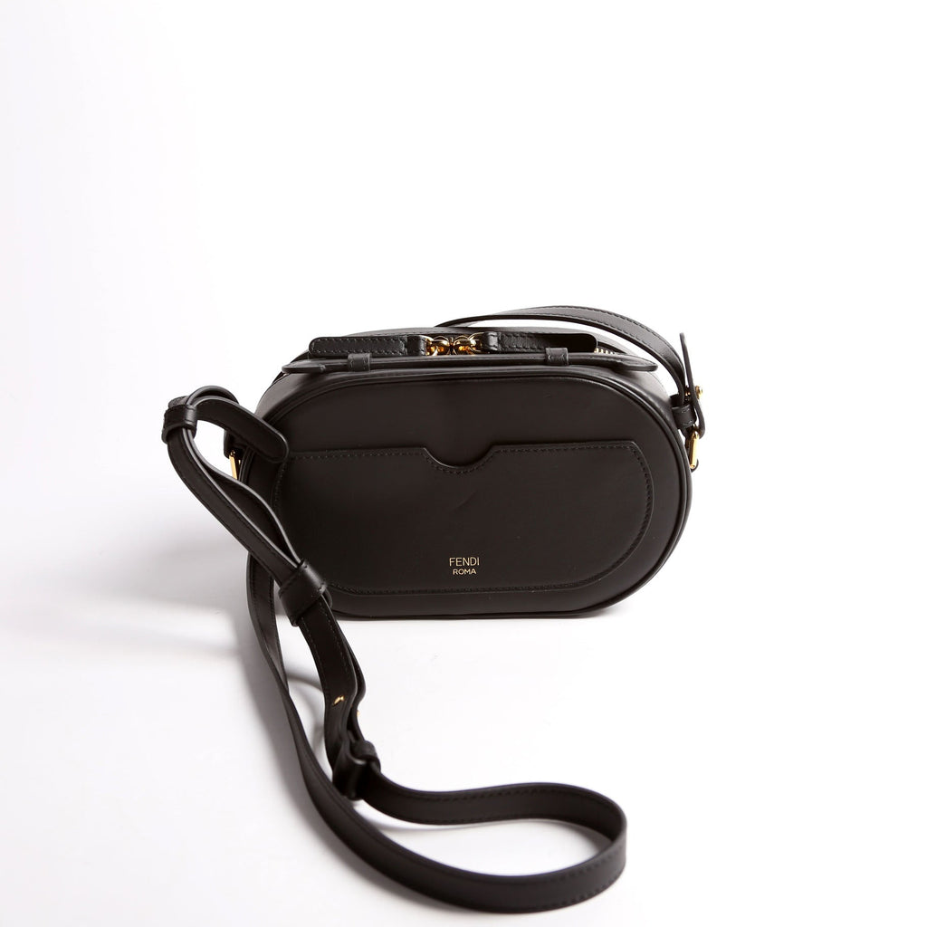 Raffia O'Lock mini Camera Case Black/Brown