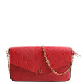 Pochette Felicie Empreinte Red/Gold