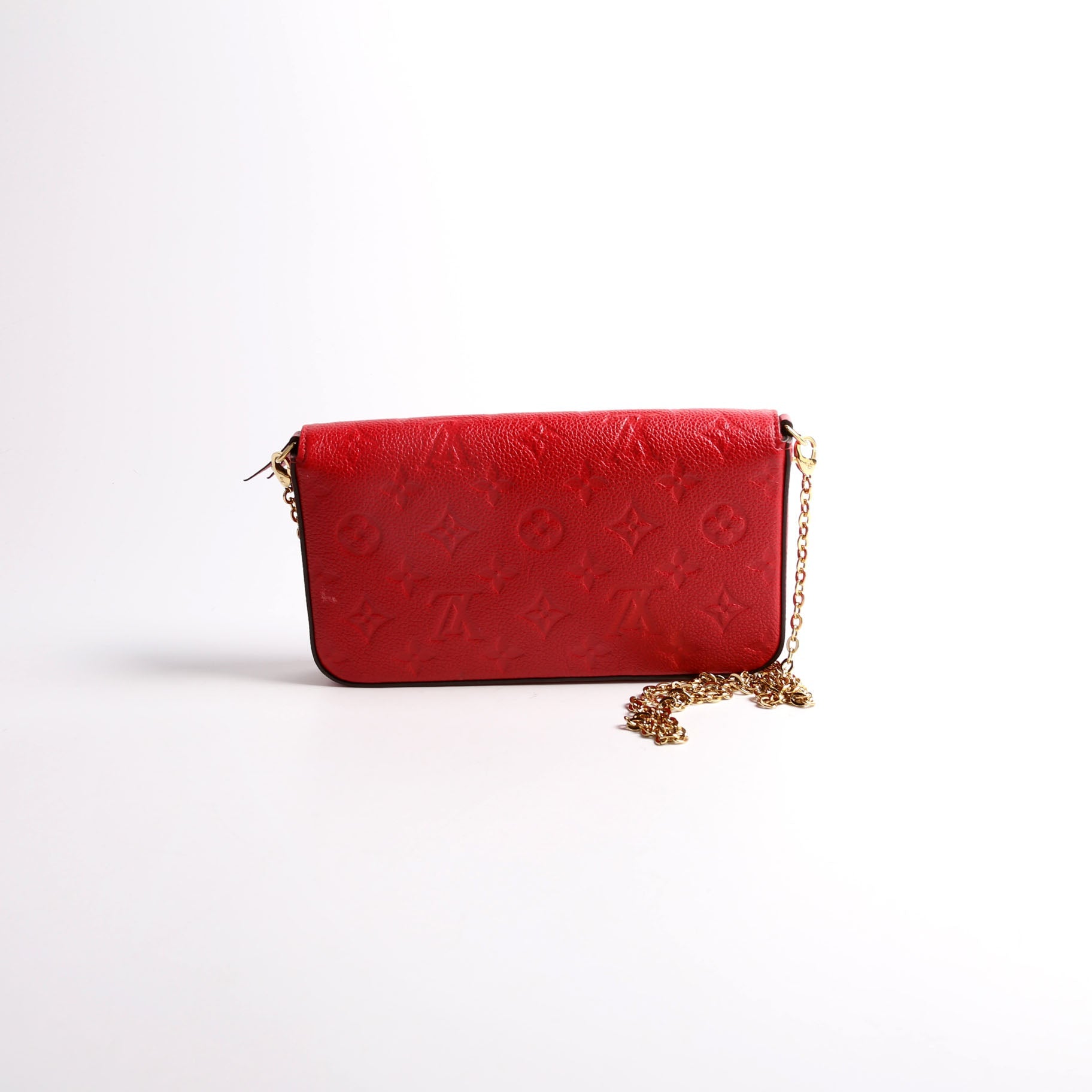 Pochette Felicie Empreinte Red/Gold