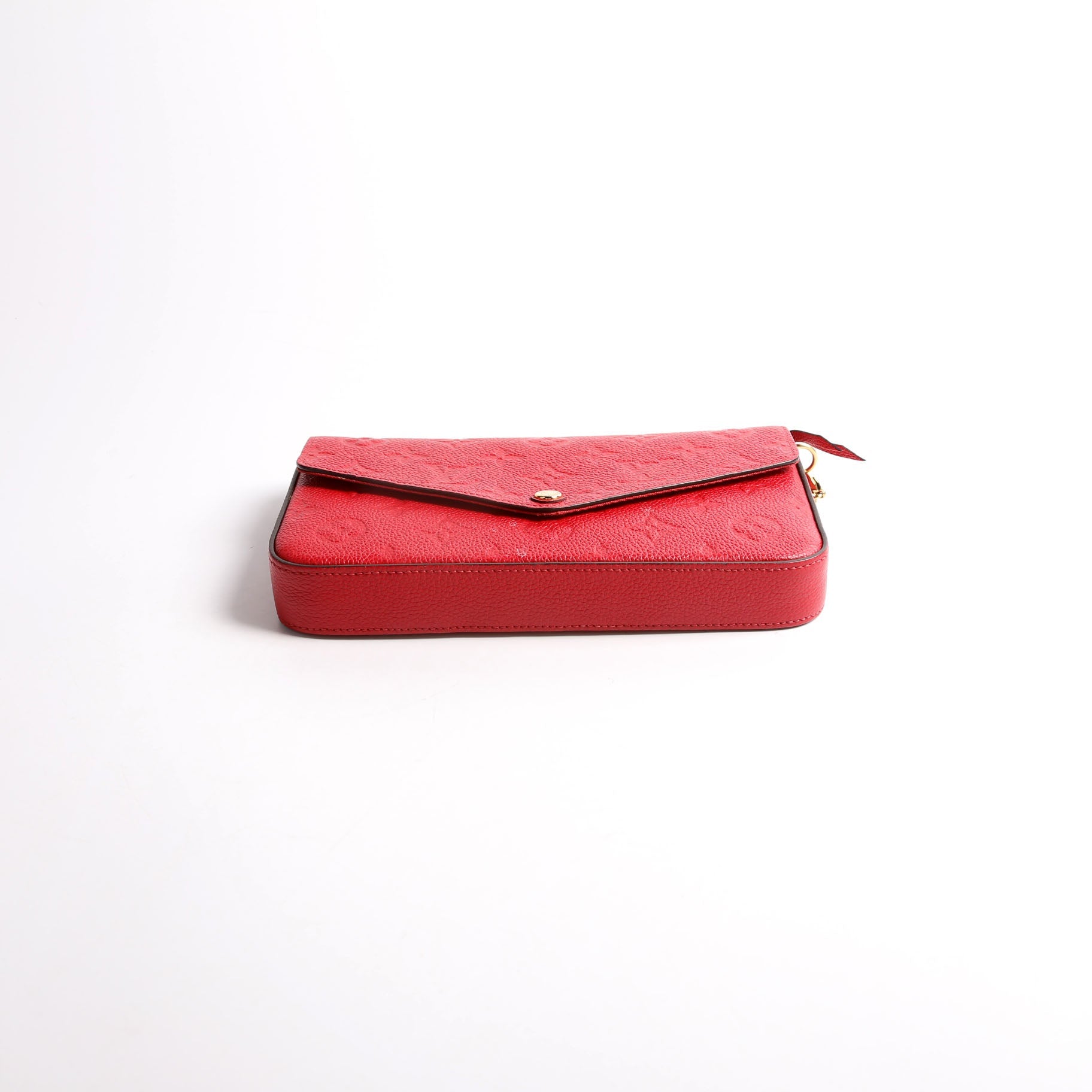 Pochette Felicie Empreinte Red/Gold