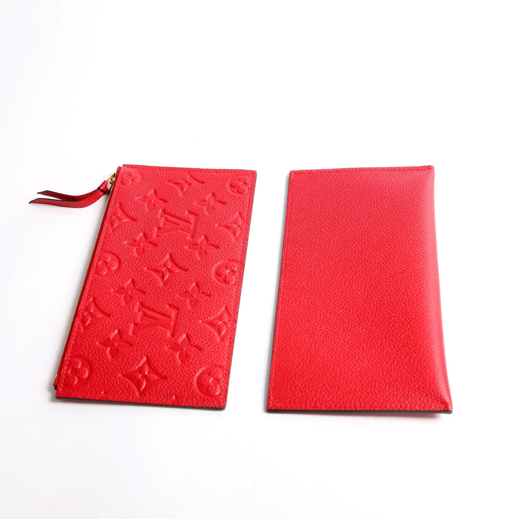 Pochette Felicie Empreinte Red/Gold