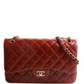 Classic Flap Jumbo Lambskin 21-24m Burgundy/Gold