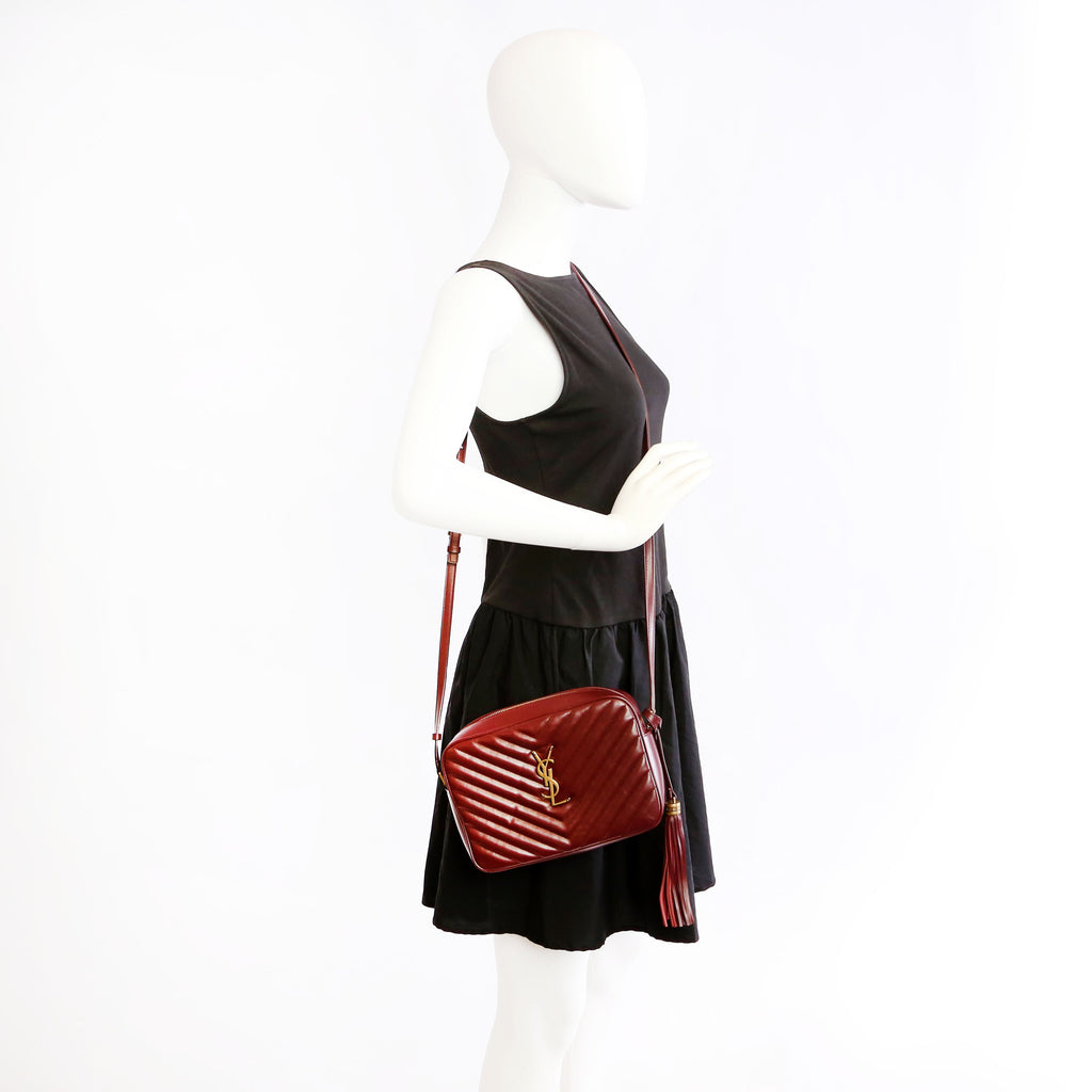 Lou Camera Bag Quilted 612544 Burgundy