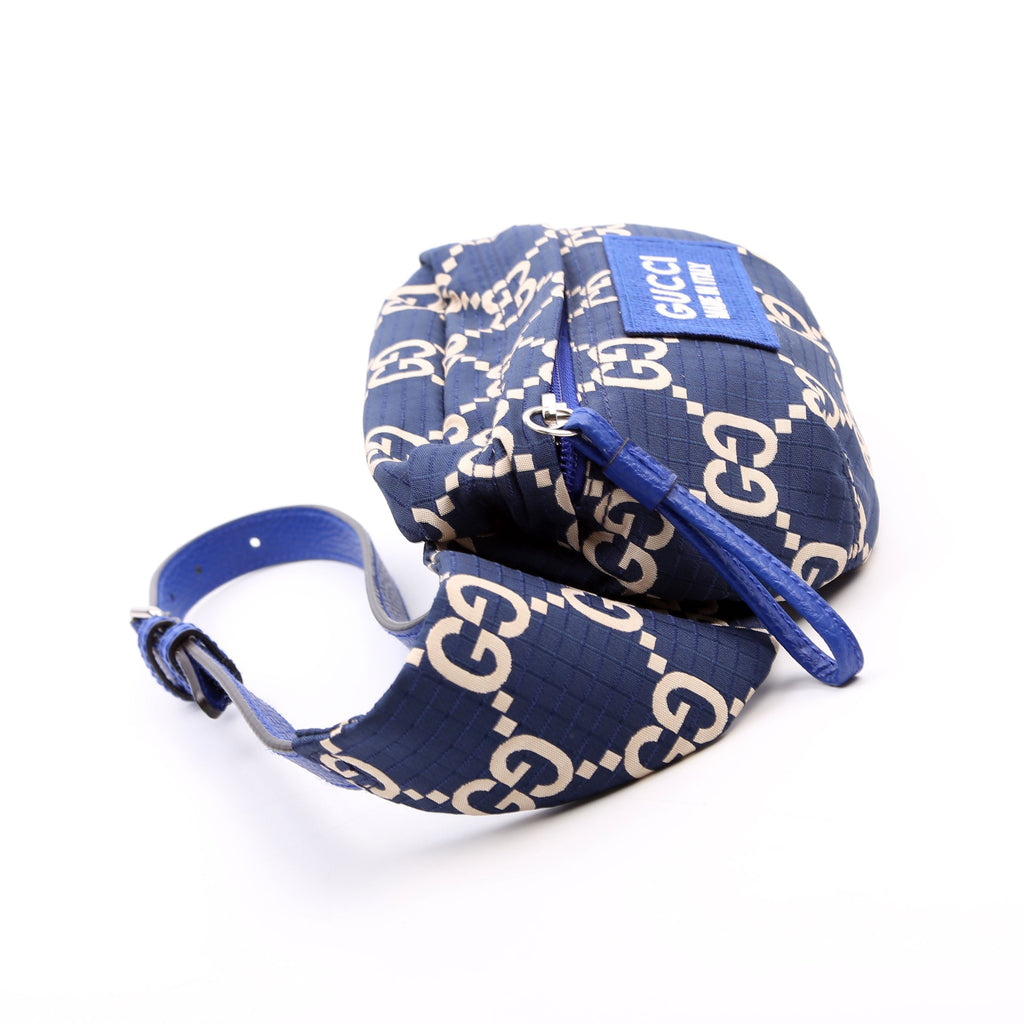 Gucci 767934 Ripstop Nylon Belt Bag Blue