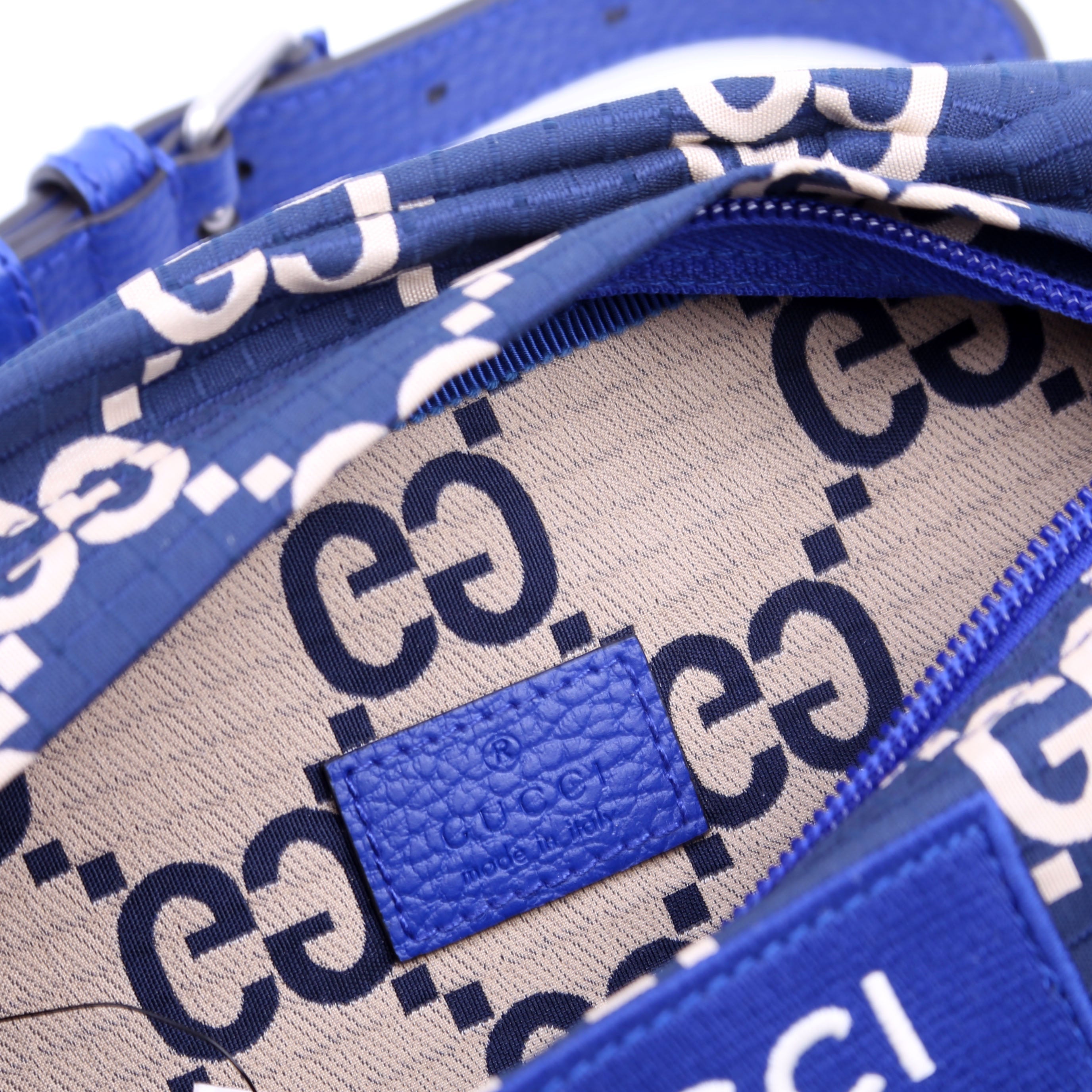 Gucci 767934 Ripstop Nylon Belt Bag Blue