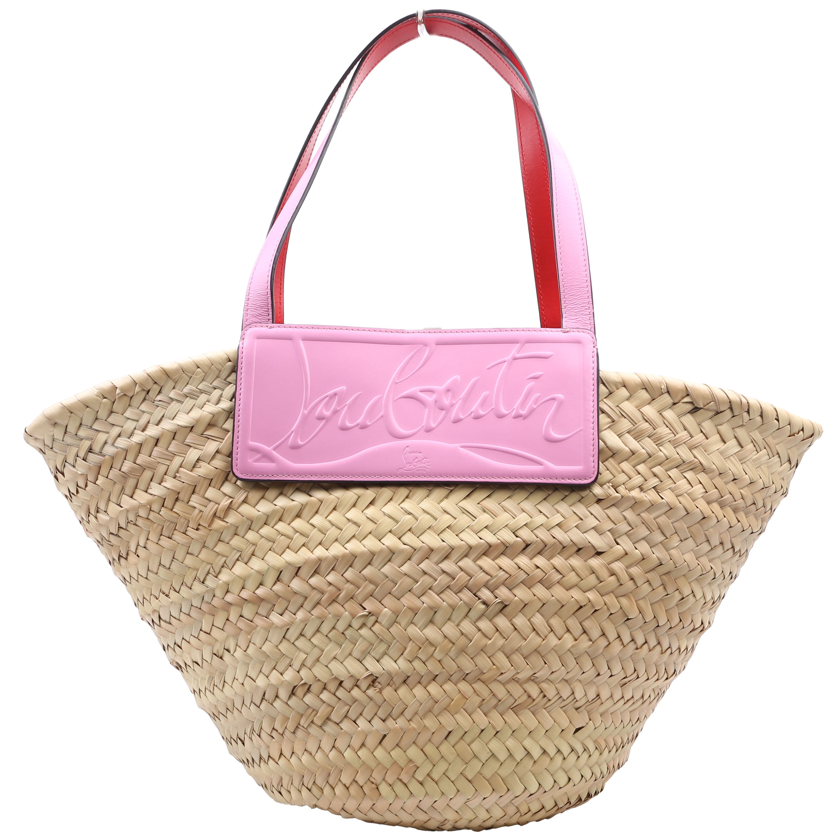 Loubishore Raffia Tote Small Pink