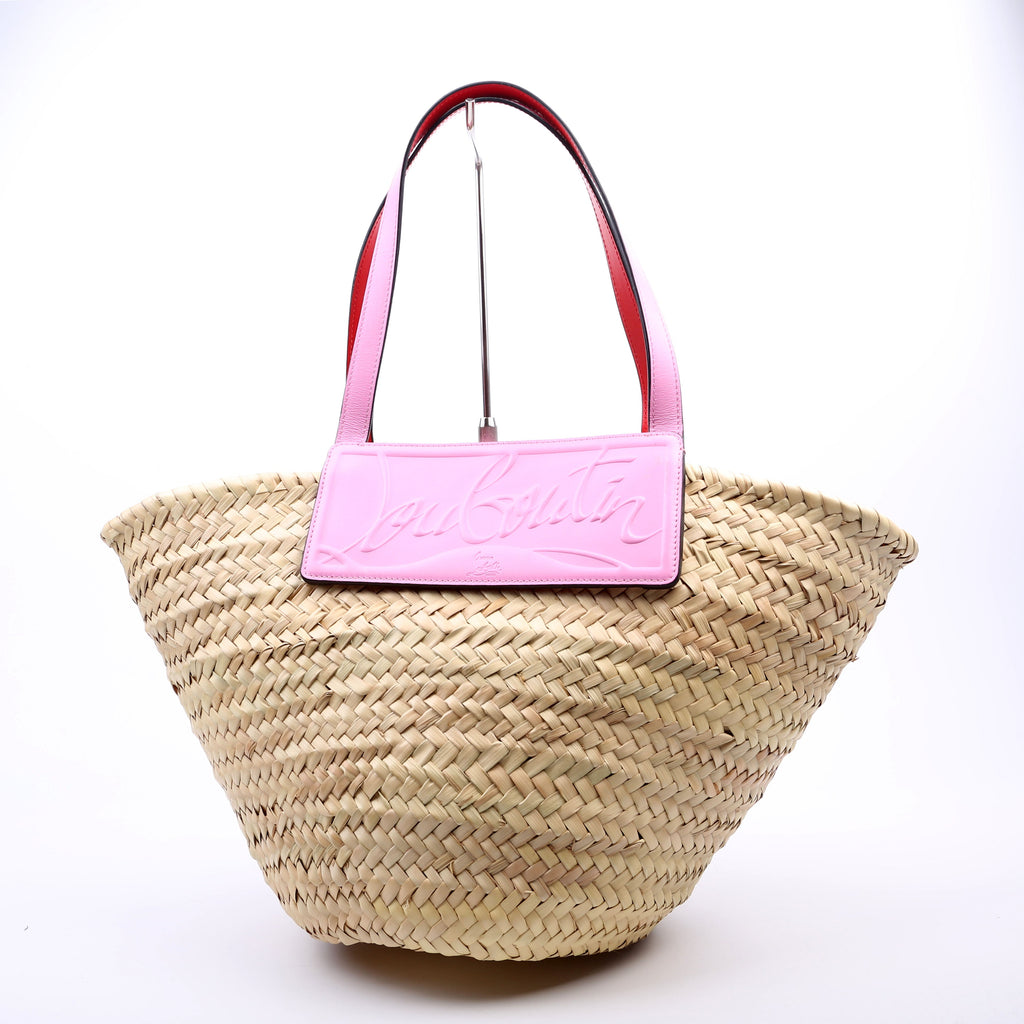 Loubishore Raffia Tote Small Pink