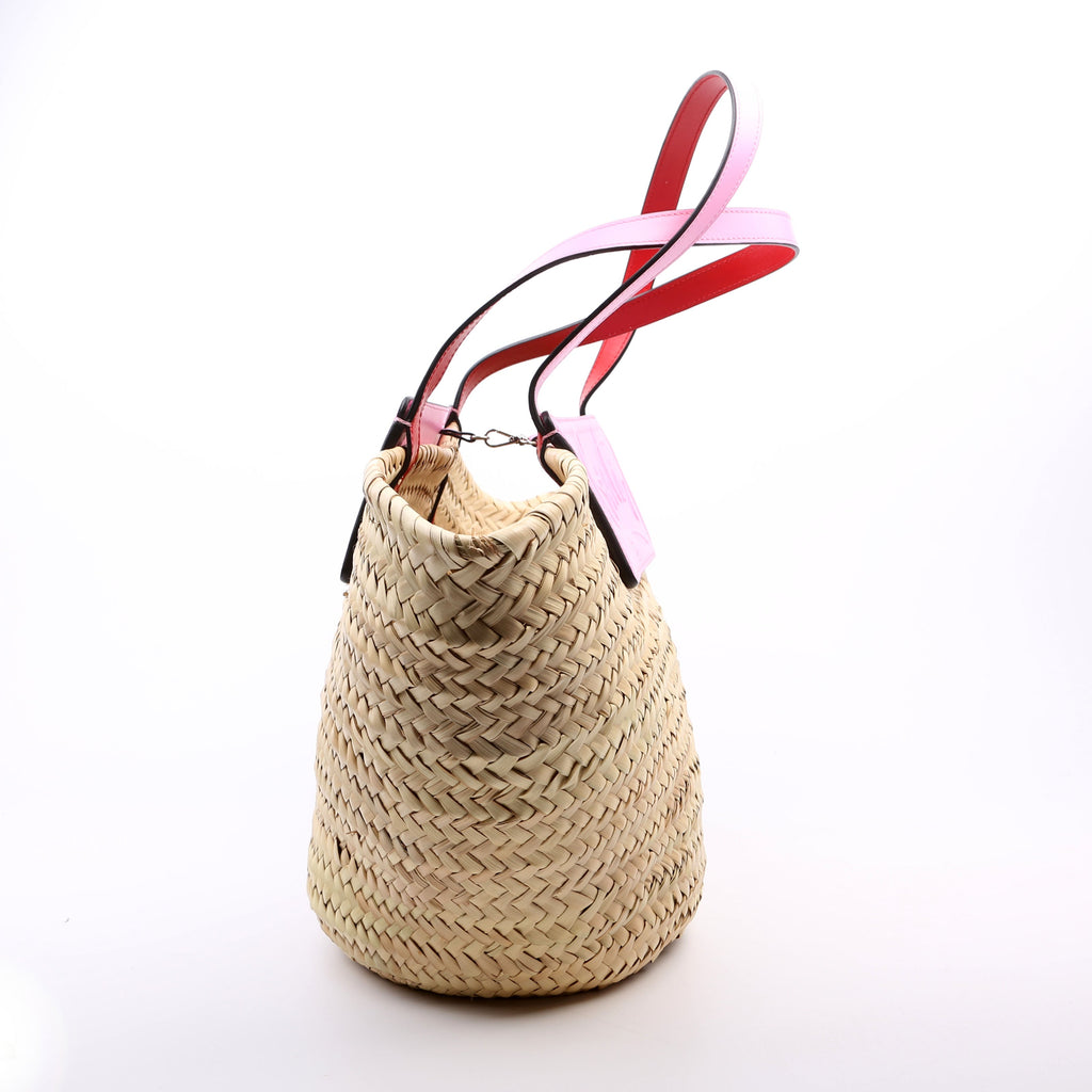 Loubishore Raffia Tote Small Pink