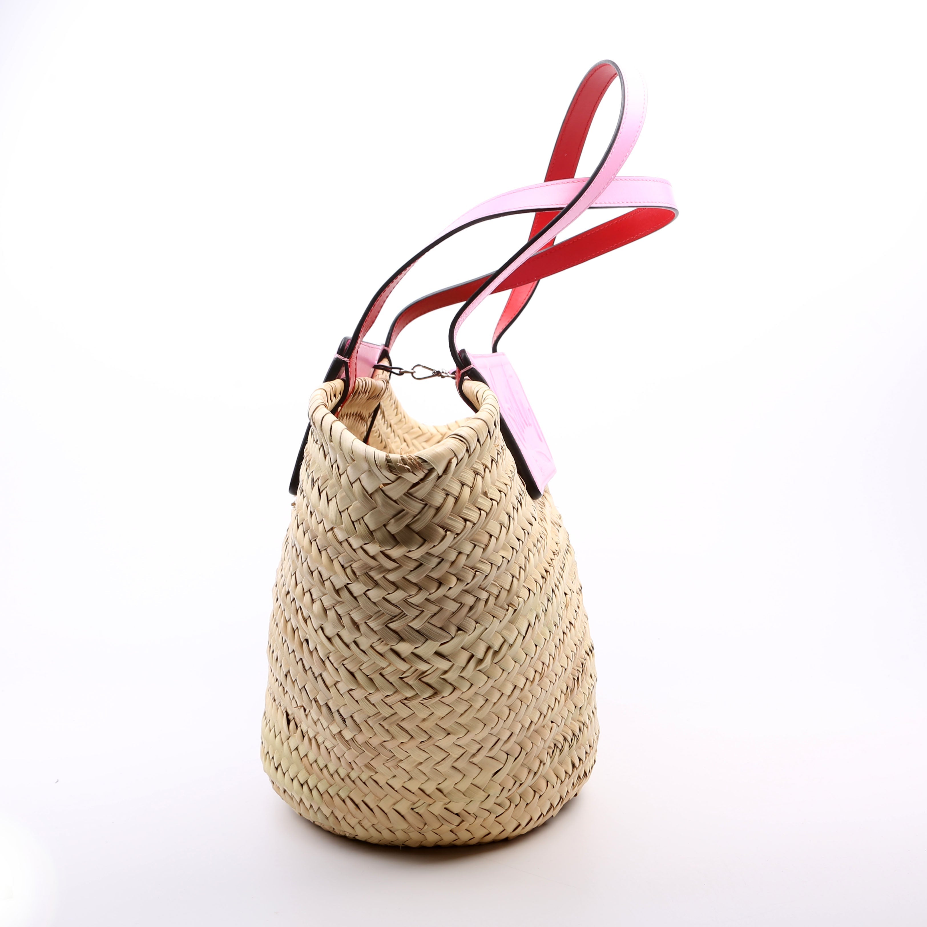 Loubishore Raffia Tote Small Pink