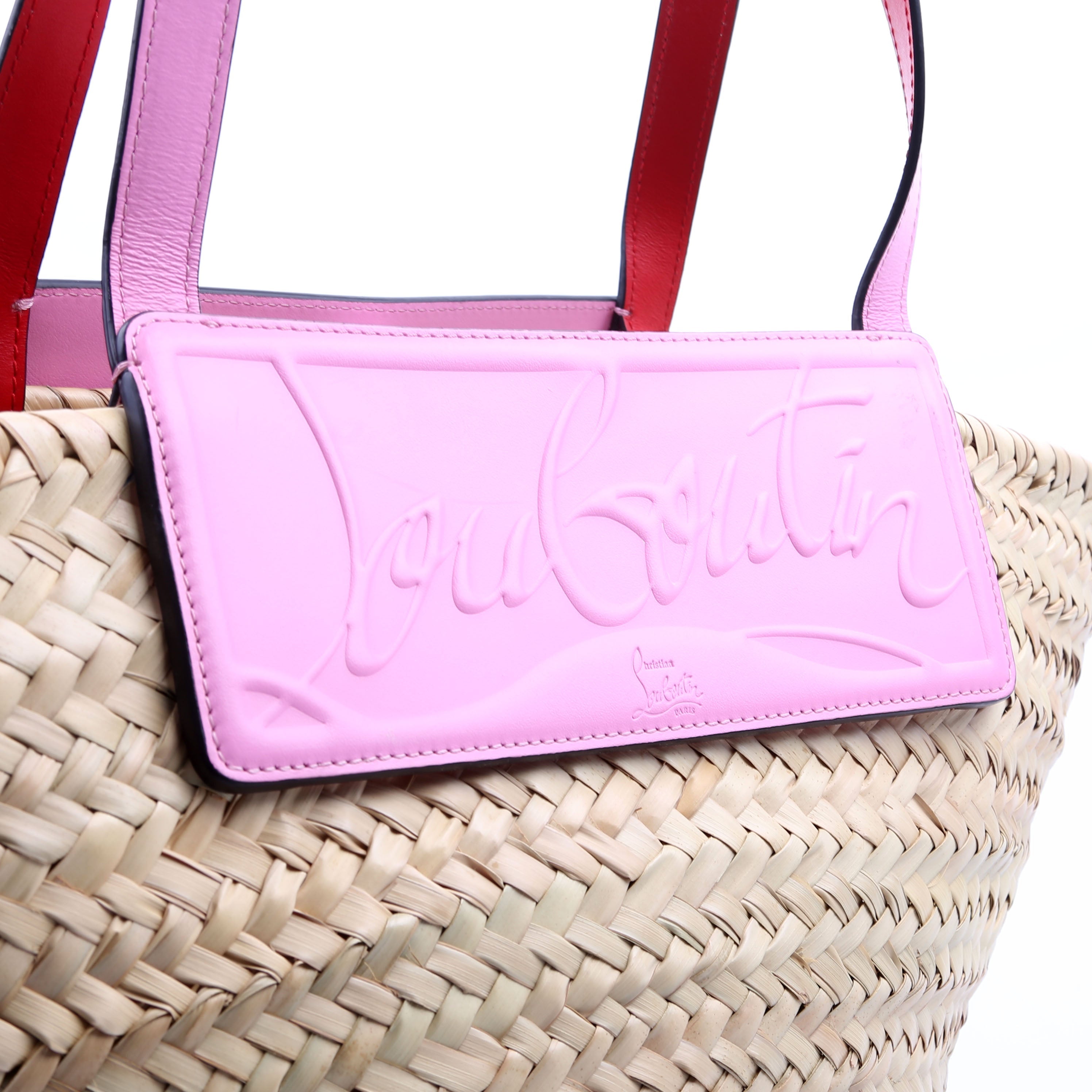 Loubishore Raffia Tote Small Pink