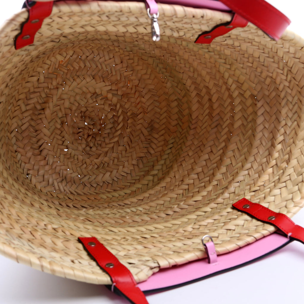 Loubishore Raffia Tote Small Pink