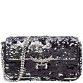 Himmel Sequin Small Shoulder Bag Black