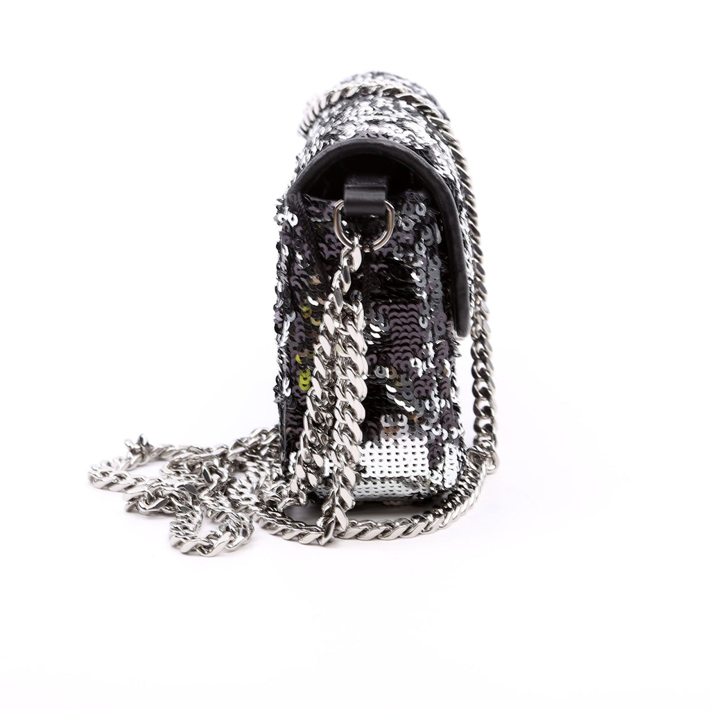 Himmel Sequin Small Shoulder Bag Black