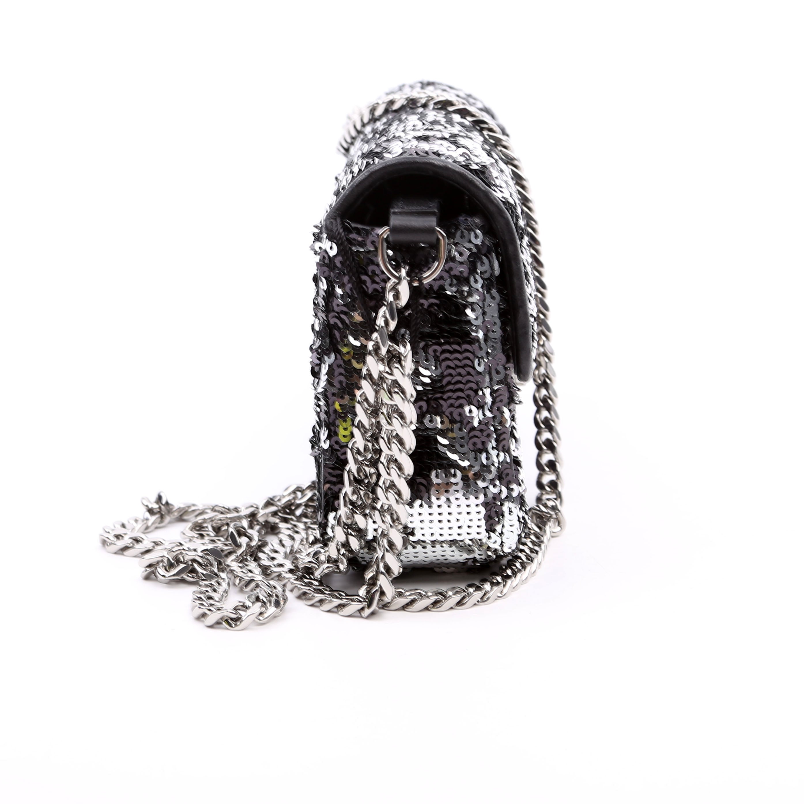 Himmel Sequin Small Shoulder Bag Black