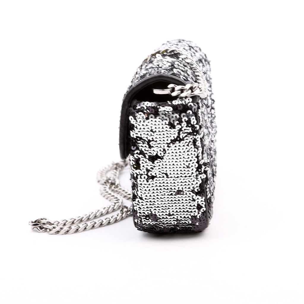 Himmel Sequin Small Shoulder Bag Black