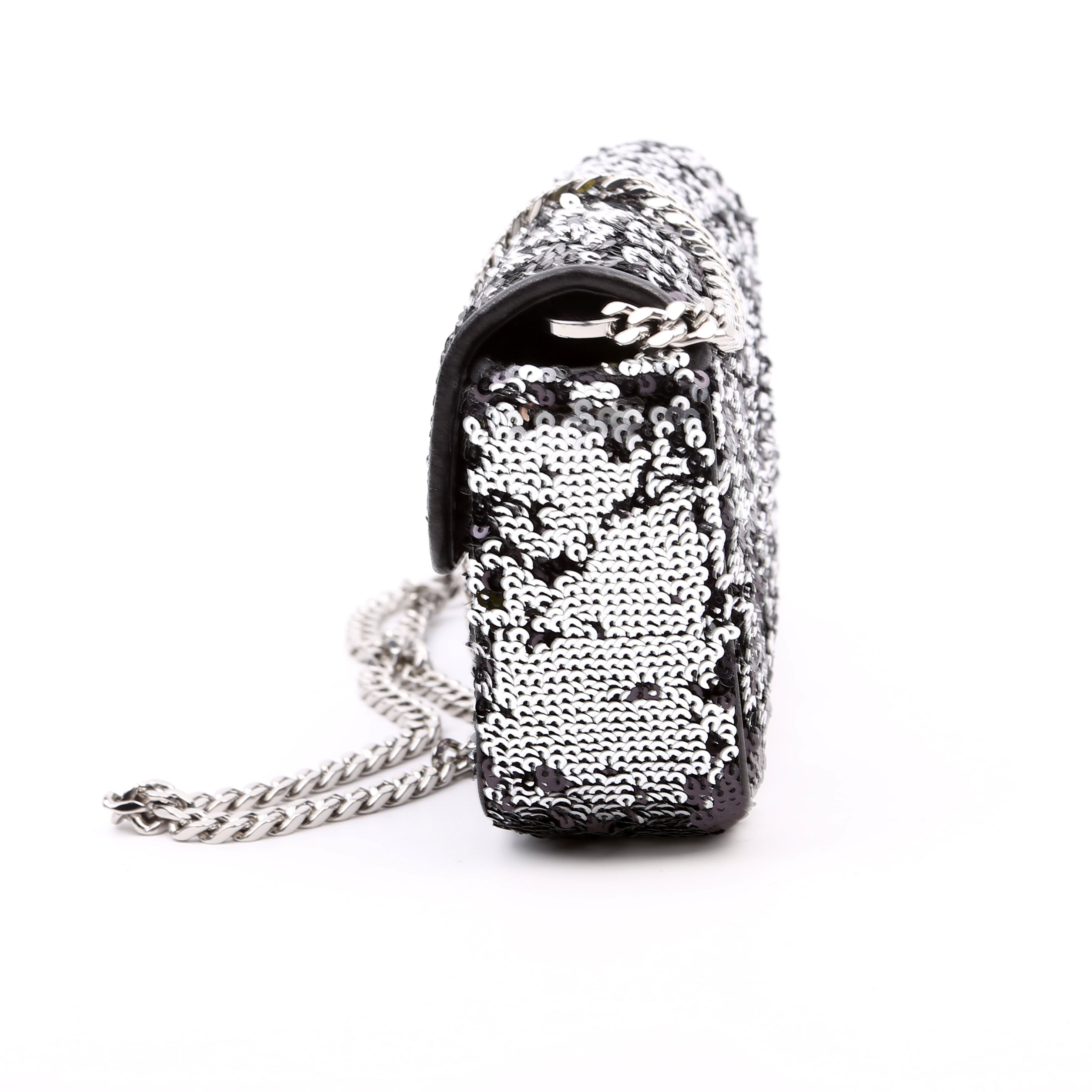 Himmel Sequin Small Shoulder Bag Black