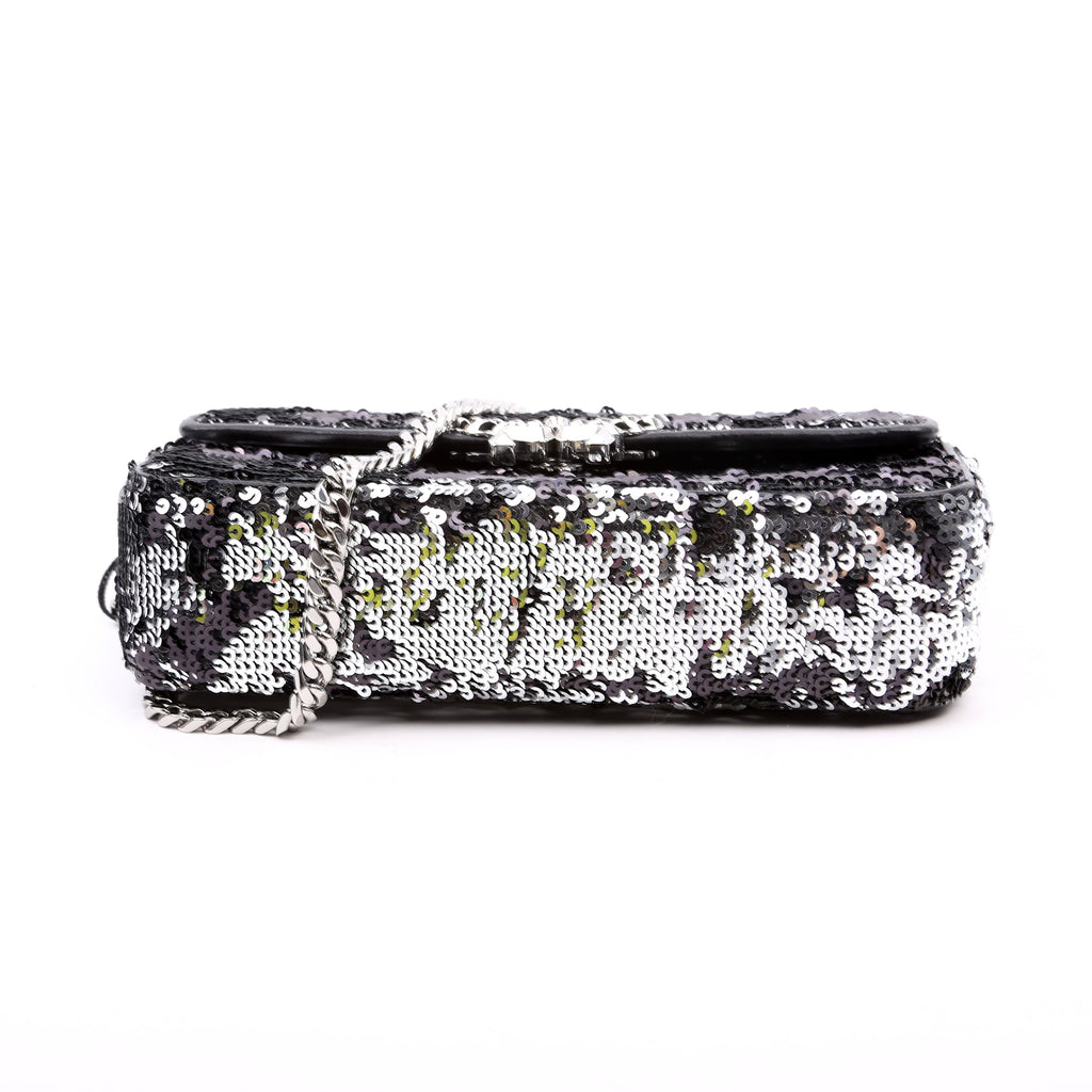 Himmel Sequin Small Shoulder Bag Black