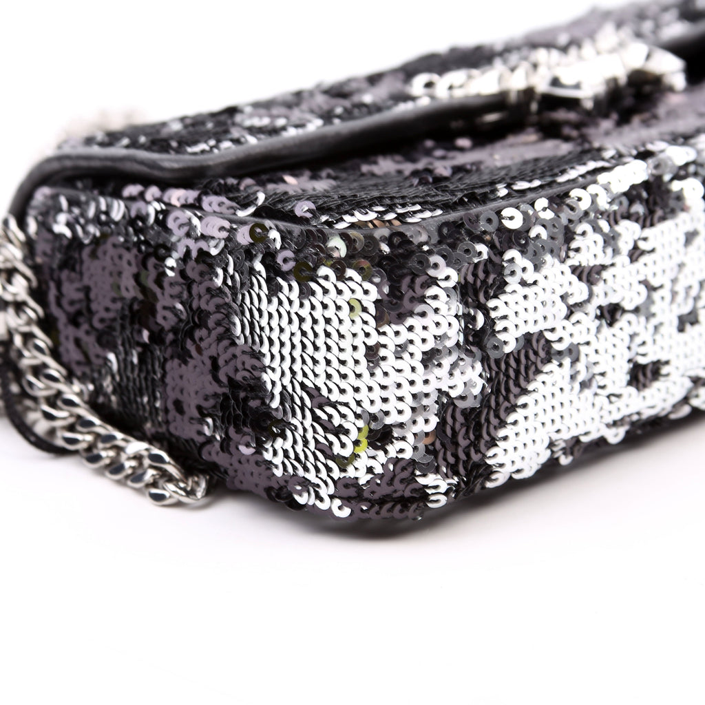 Himmel Sequin Small Shoulder Bag Black