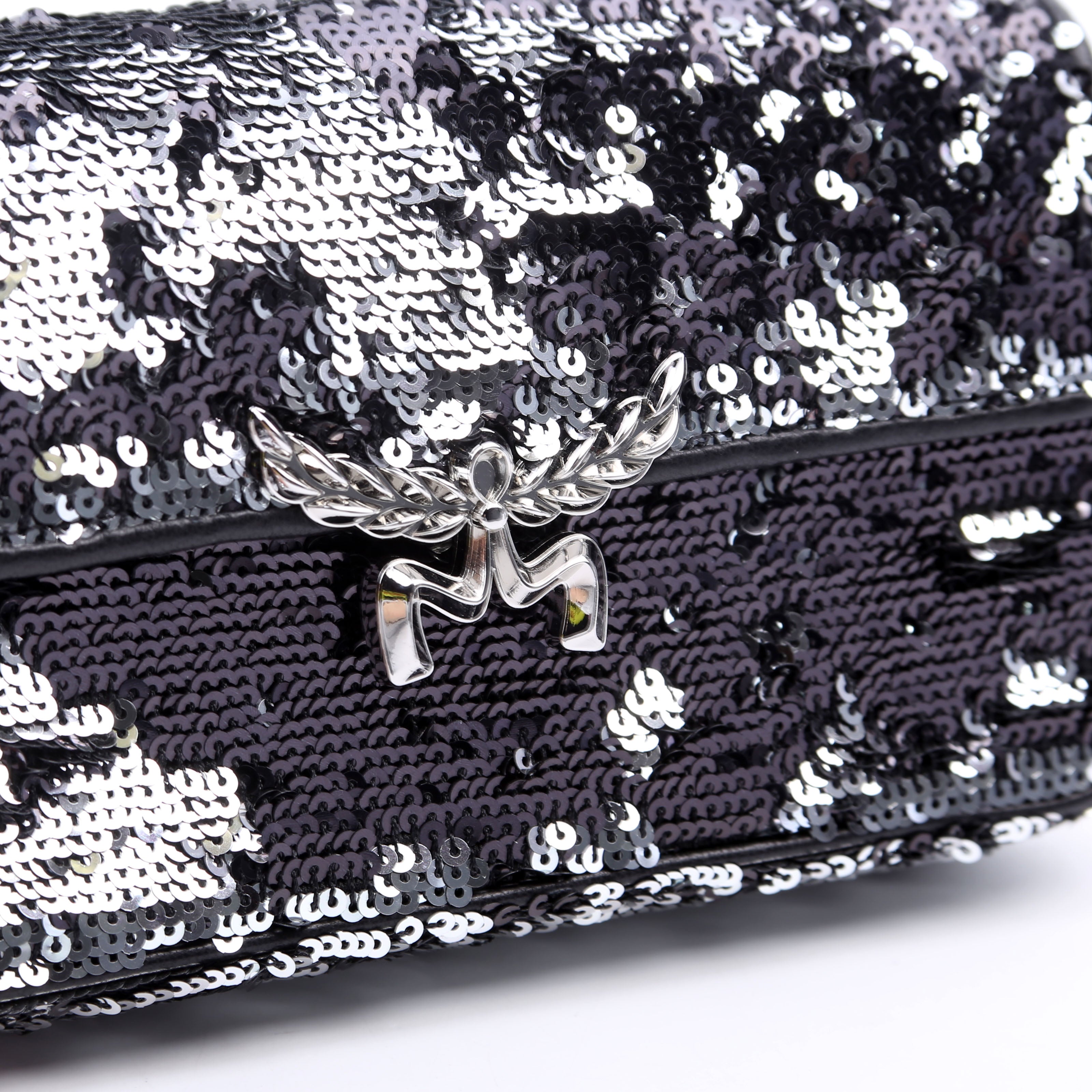 Himmel Sequin Small Shoulder Bag Black