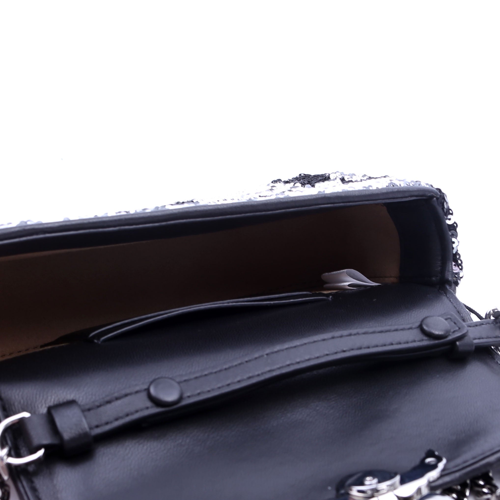 Himmel Sequin Small Shoulder Bag Black