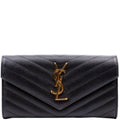 Flap Wallet Large Grain De Poudre 372264 Black