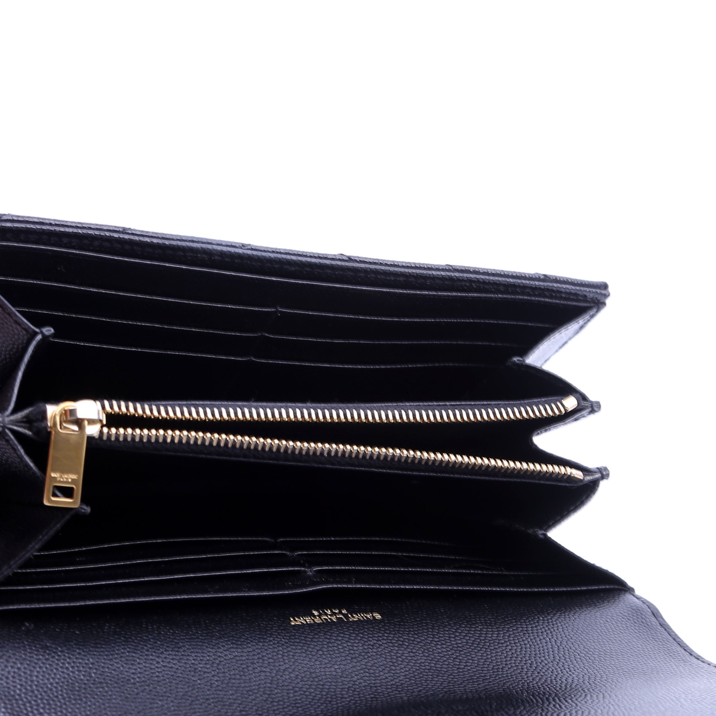 Flap Wallet Large Grain De Poudre 372264 Black