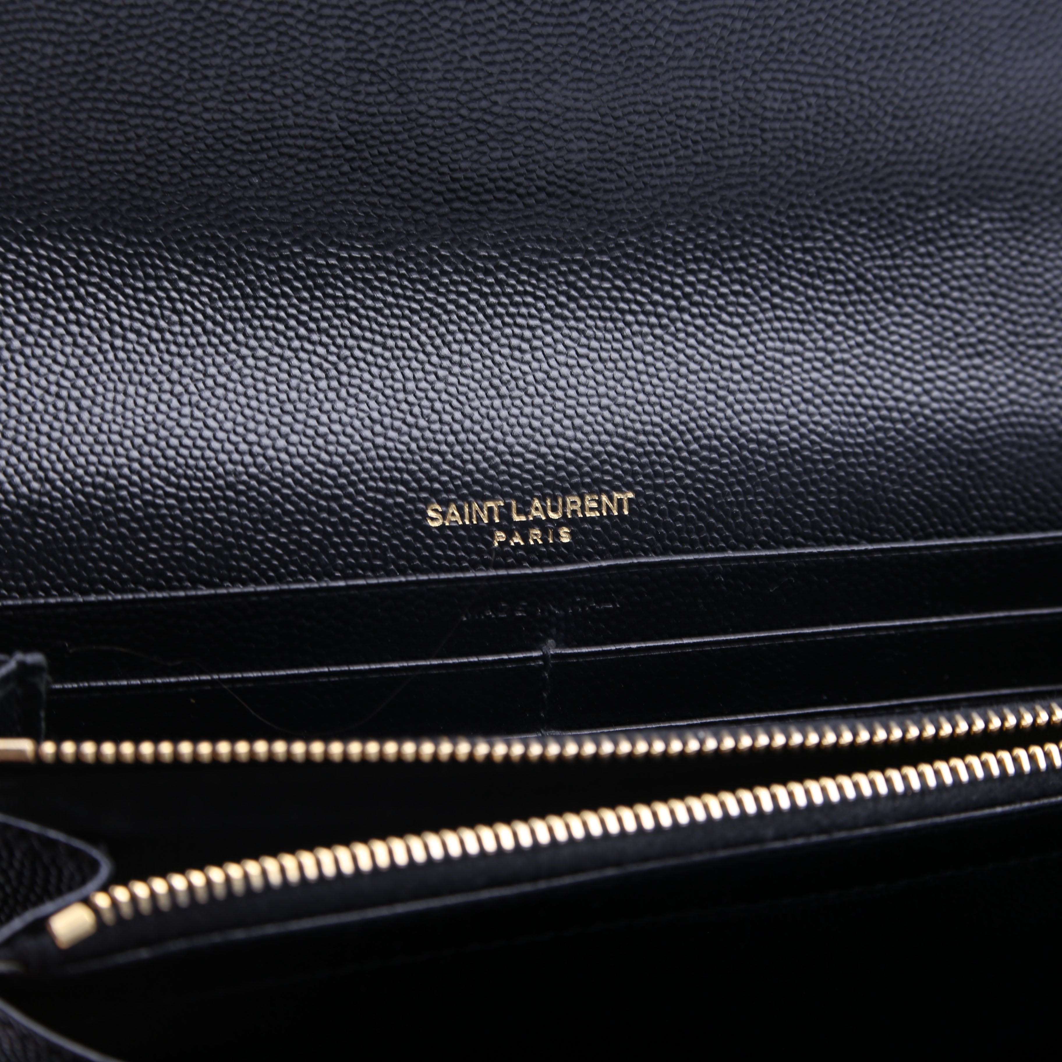 Flap Wallet Large Grain De Poudre 372264 Black
