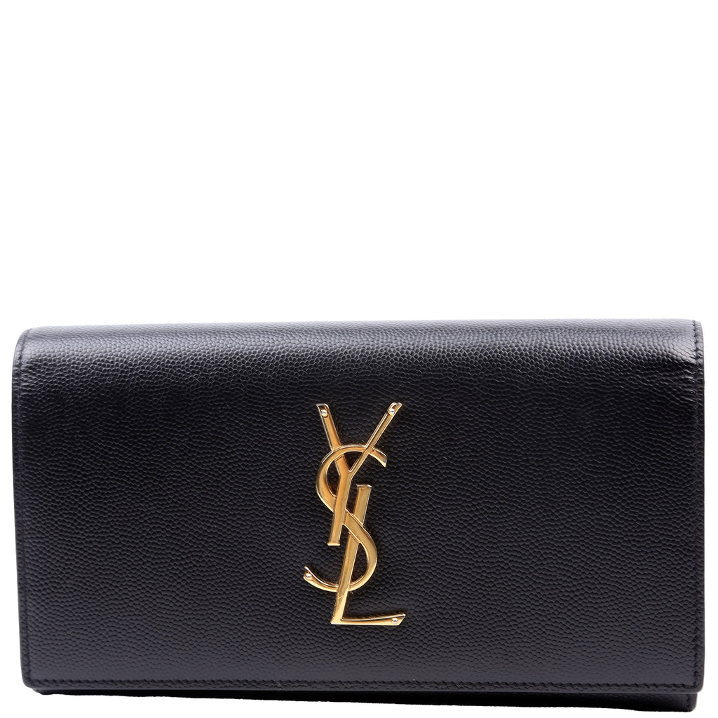 372266 Monogram Flap Wallet Black