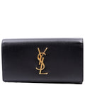372266 Monogram Flap Wallet Black