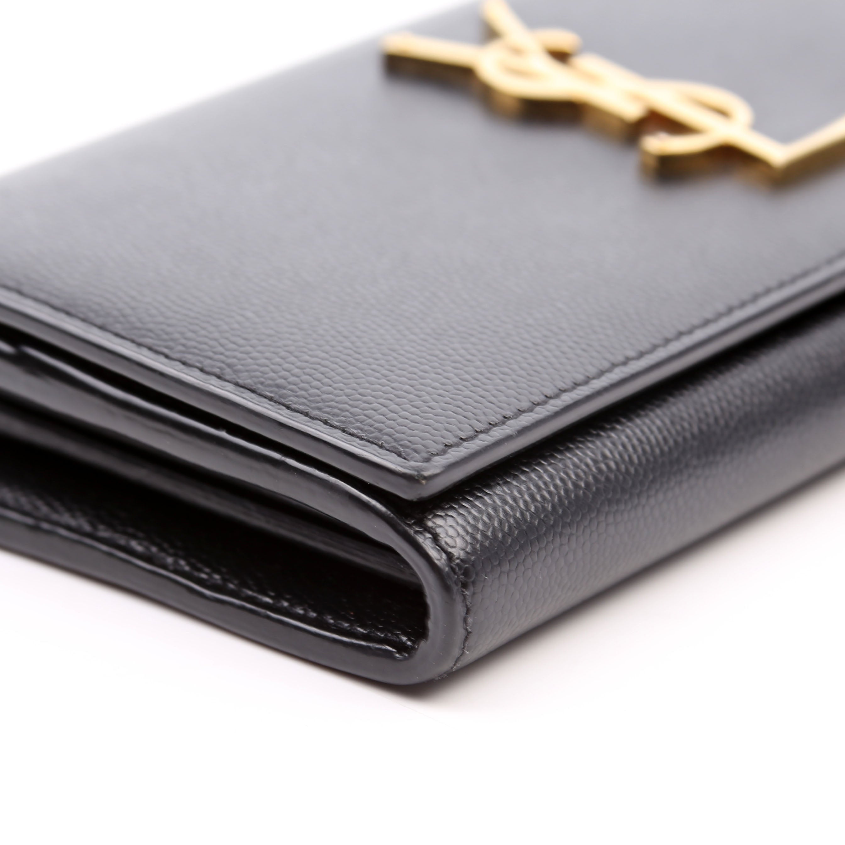 372266 Monogram Flap Wallet Black
