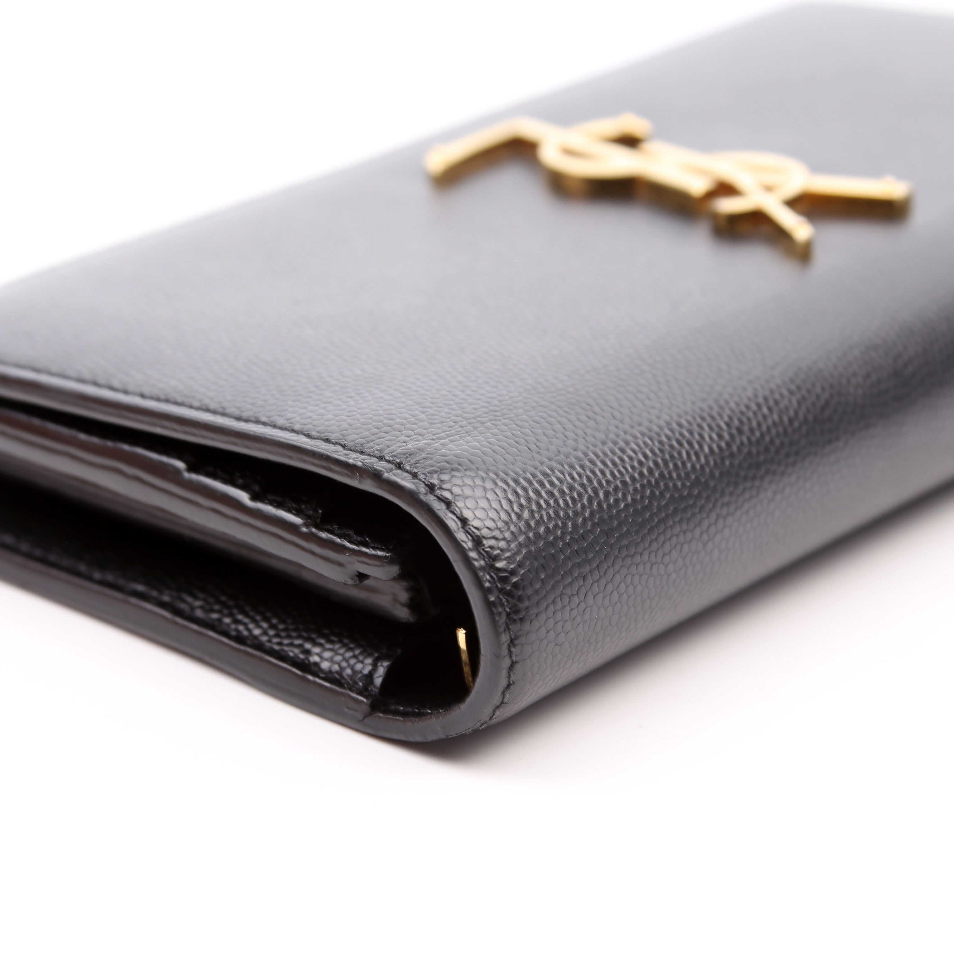 372266 Monogram Flap Wallet Black