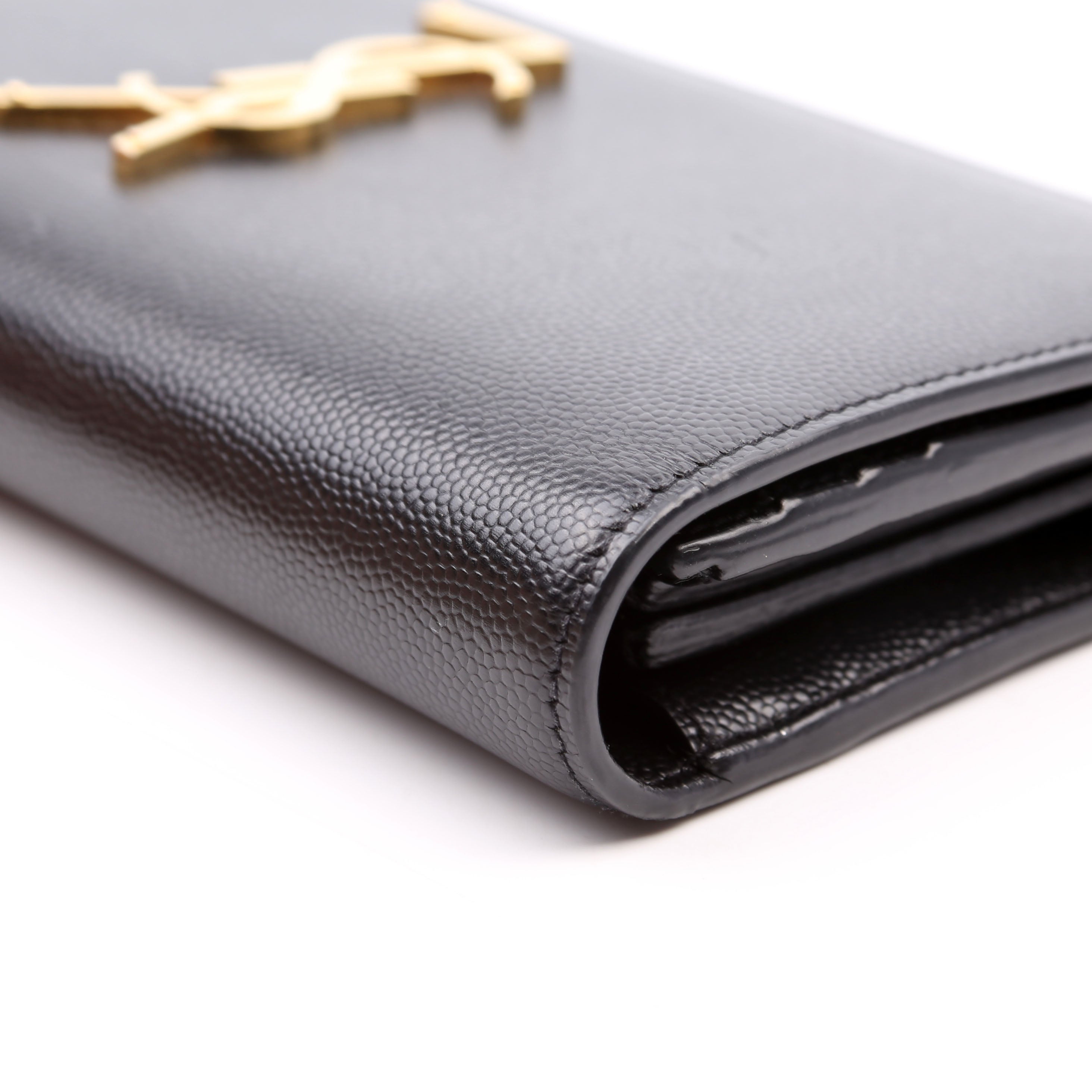 372266 Monogram Flap Wallet Black