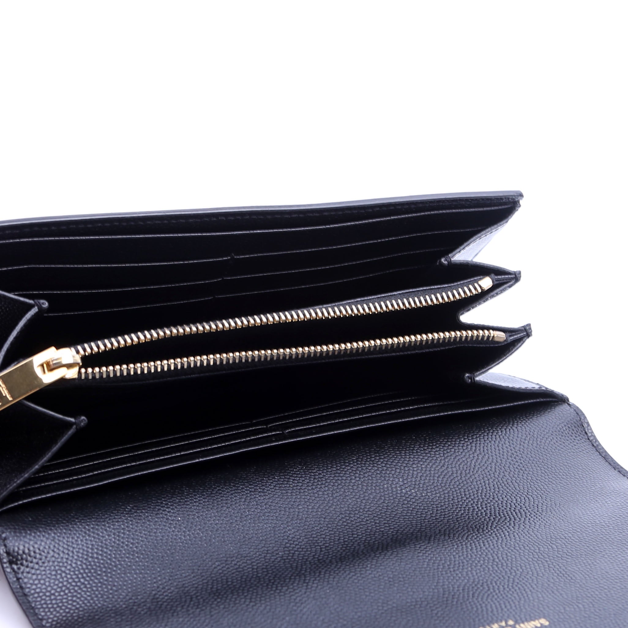 372266 Monogram Flap Wallet Black