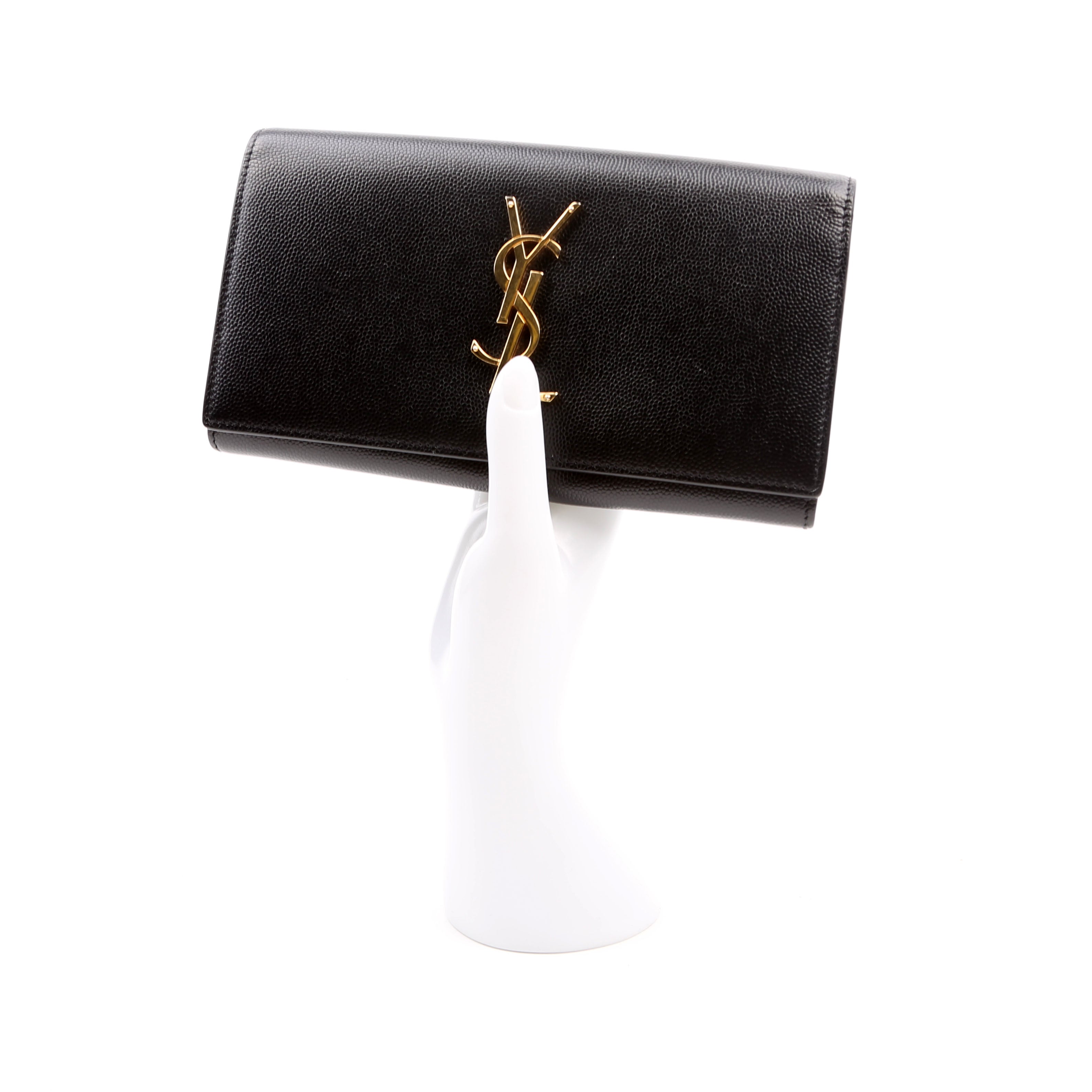 372266 Monogram Flap Wallet Black