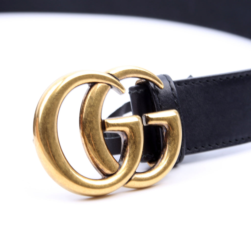 406831 GG Marmont Belt Size 80/32 Black
