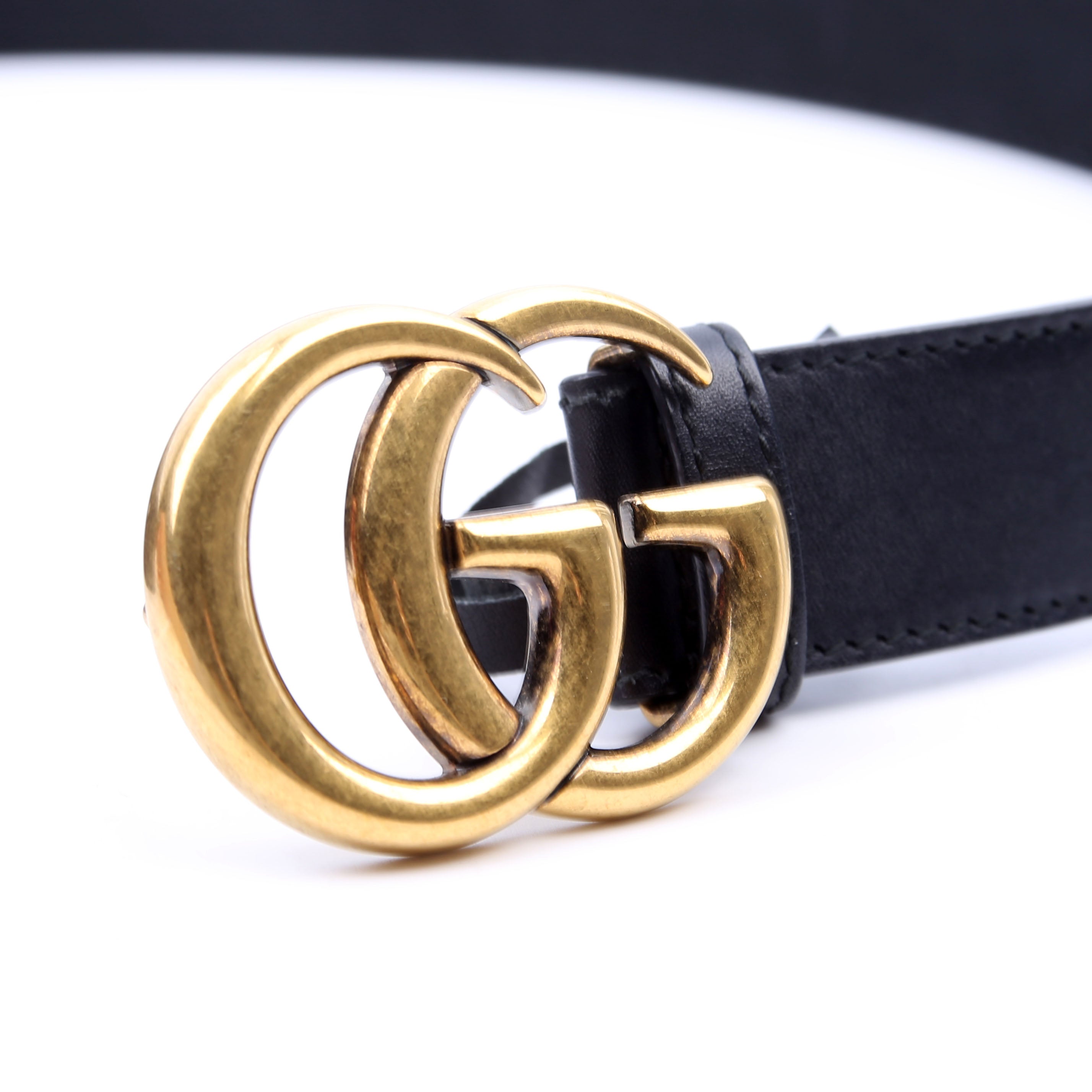 406831 GG Marmont Belt Size 80/32 Black