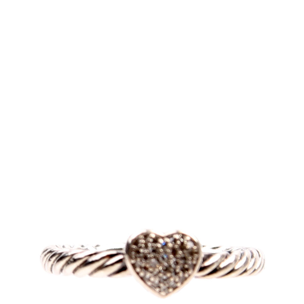 Cable Collectibles Stack Ring Heart Ring 925/Pave