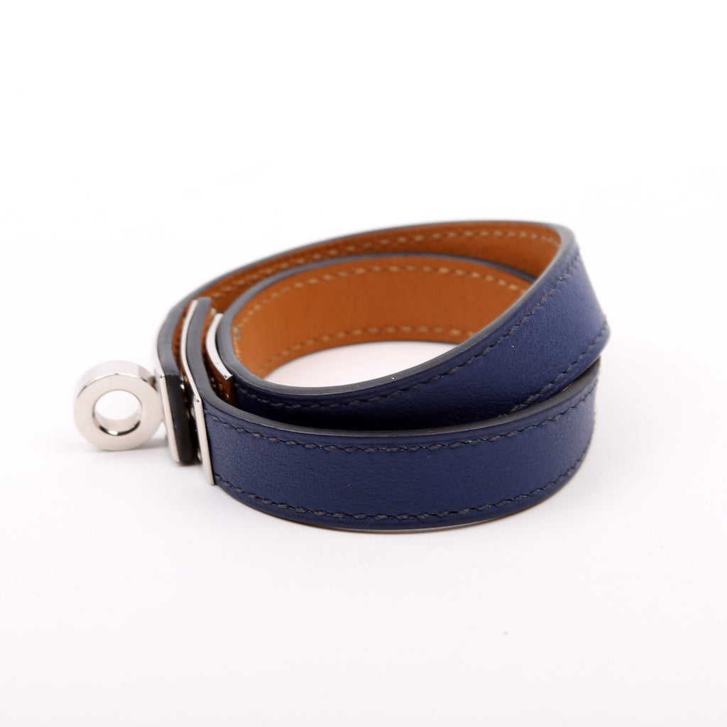 Kelly Double Tour Bracelet Blue/Silver