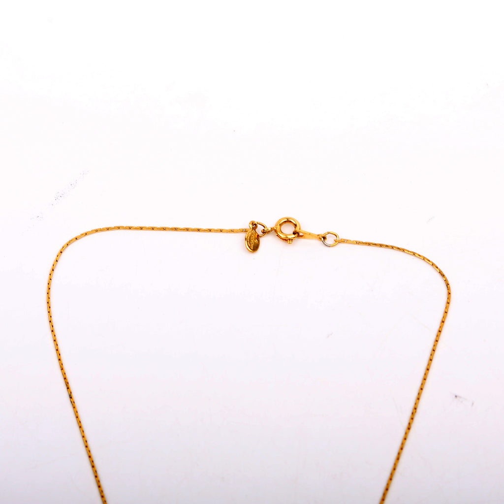 Vintage Logo Pendant Necklace Gold